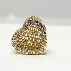 New Pandora SHINE 18K Gold Plated Silver Honeycomb